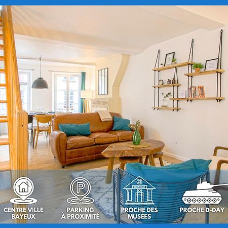 Freedom Grand Triplex Lumineux Decoration Contemporaine - Plein Centre Historique Bayeux - Parking Gratuit A Proximite Proche Commerces Restaurants - Plages Du Debarquement Exterior foto